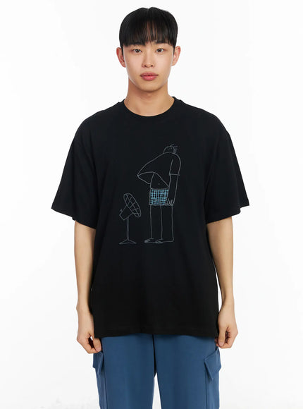 mens-summer-escape-graphic-tee-ia501 / Black
