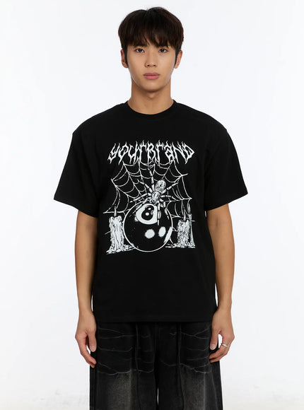 mens-8-ball-spider-graphic-t-shirt-im530 / Black