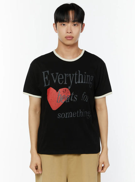 mens-graphic-short-sleeve-t-shirt-iu518 / Black