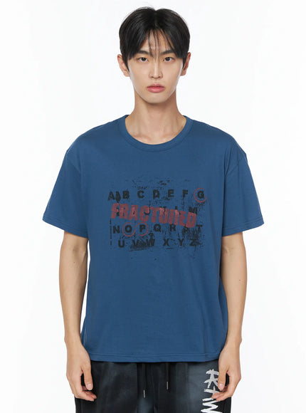 mens-graphic-tee-iu510 / Blue