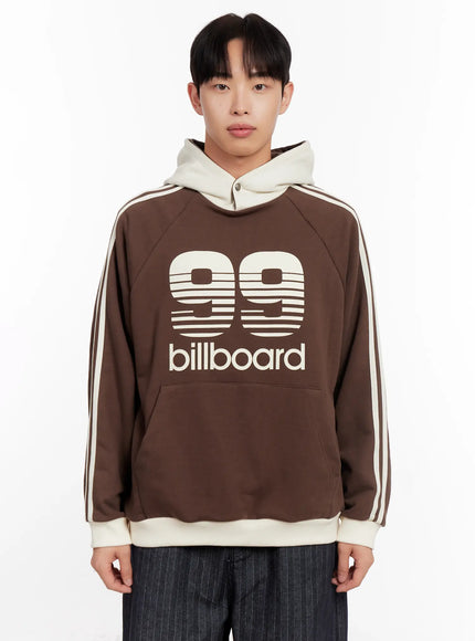 mens-99-billboard-print-hoodie-io523 / Brown
