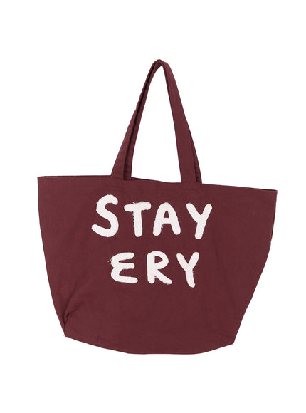embroidered-tote-bag-iu518 / Dark red