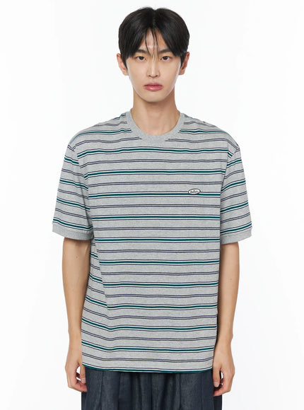 mens-striped-ringer-tee-iu510 / Gray