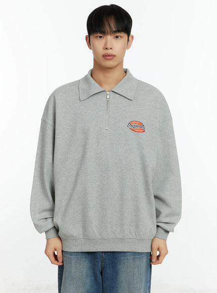 mens-orginality-quarter-zip-sweatshirt-if511 / Gray