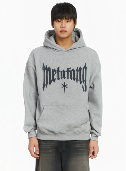 mens-patch-stitch-fleece-hoodie-if503 / Gray