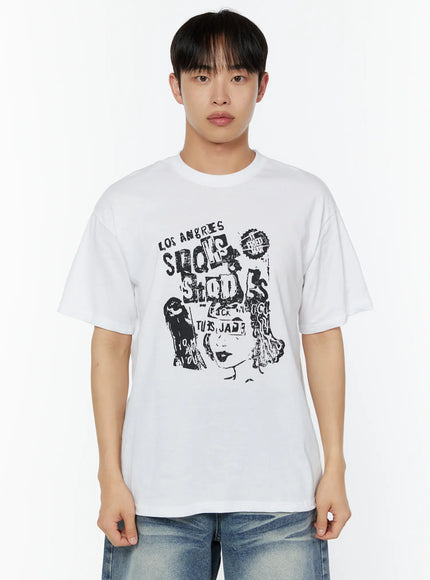 mens-graphic-tee-iu516 / White