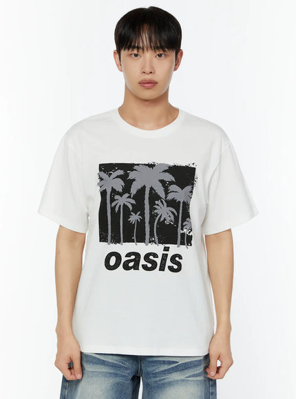 mens-oasis-palm-graphic-tee-iu515 / White