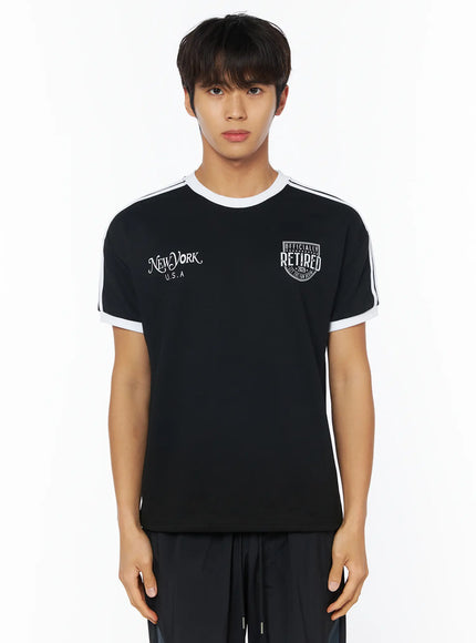 mens-ringer-graphic-t-shirt-iy529 / Black