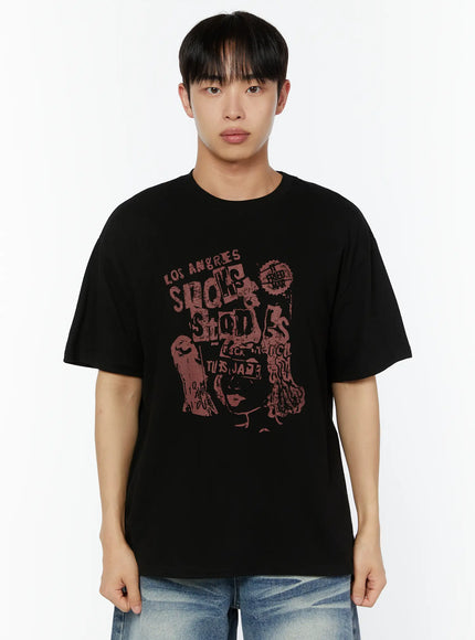 mens-graphic-tee-iu516 / Black