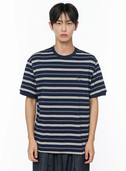 mens-striped-ringer-tee-iu510 / Dark blue