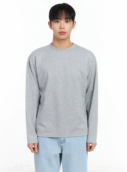 mens-essential-long-sleeve-tee-im511 / Gray