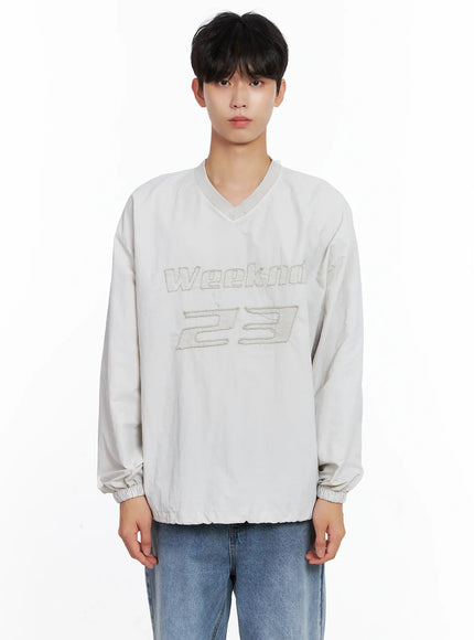 mens-pigment-windbreaker-pullover-is519 / Light beige