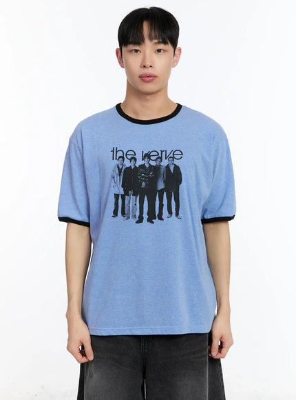 mens-graphic-print-short-sleeve-tee-ia507 / Light blue