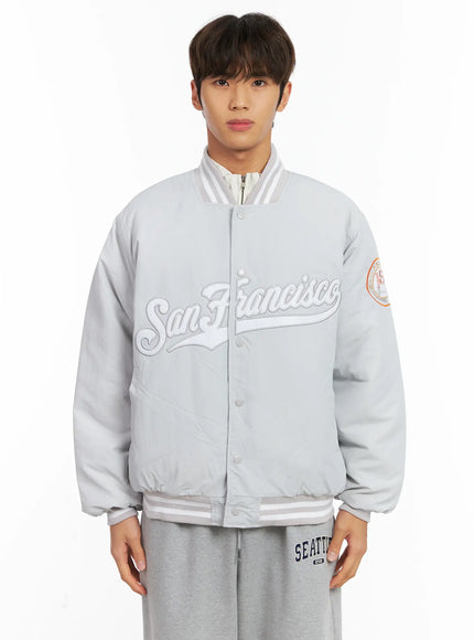 mens-san-francisco-varsity-jacket-id511 / Light gray