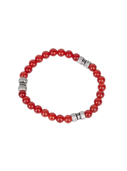 multicolor-beaded-bracelet-io531 / Red