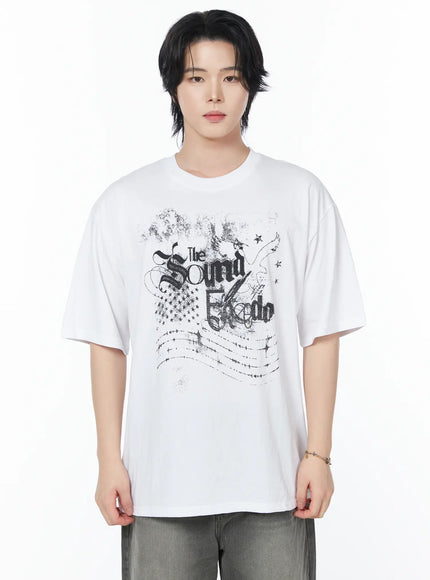 mens-street-style-graphic-print-t-shirt-iy522 / White