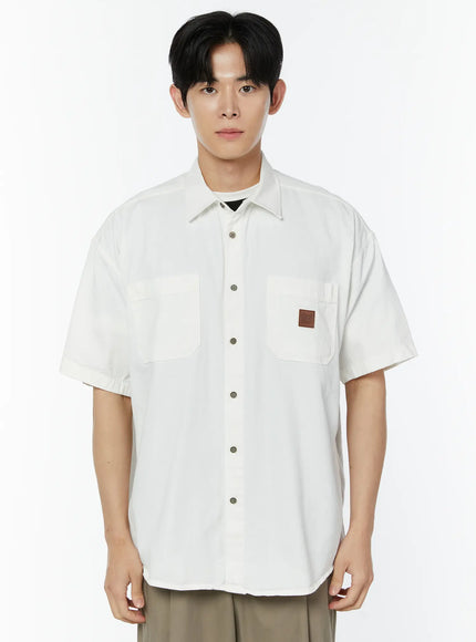 mens-pocket-button-up-shirt-iu508 / White
