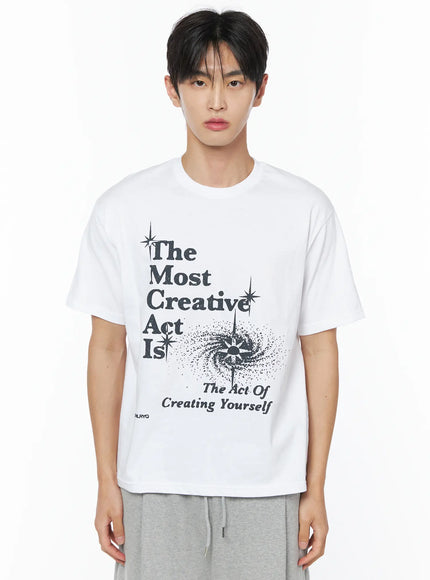 mens-creative-graphic-tee-iu510 / White
