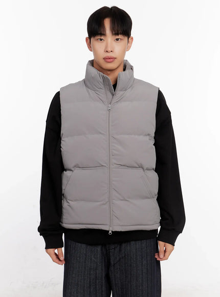 mens-basic-puffer-vest-io528 / Gray