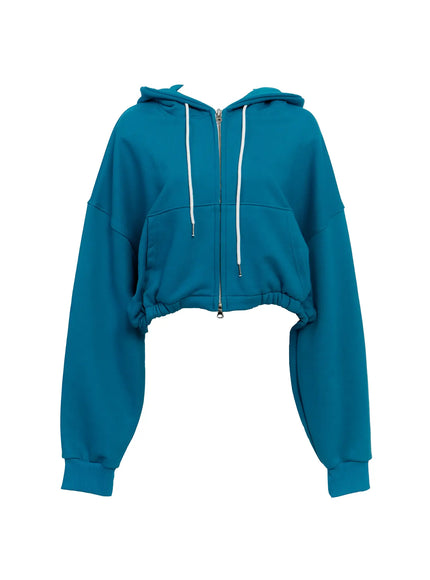 cropped-zip-up-hoodie-io517 / Mint
