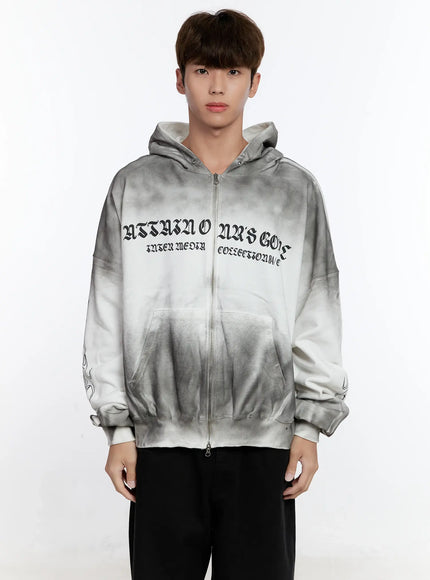 mens-graphic-zip-up-hoodie-is530 / White