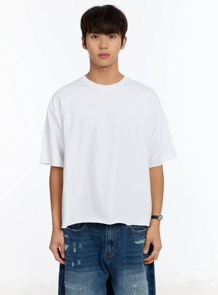 mens-raw-edge-cut-off-t-shirt-im530 / White