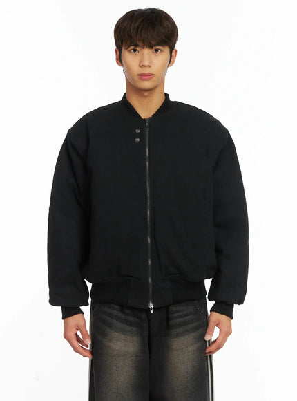 mens-back-graphic-bomber-jacket-ij514 / Black