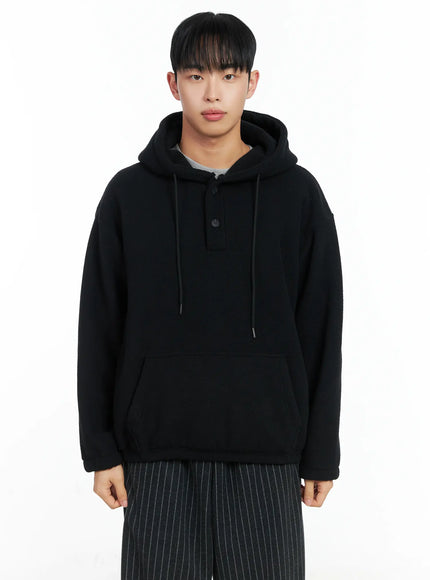 mens-fleece-hoodie-in518-1 / Black