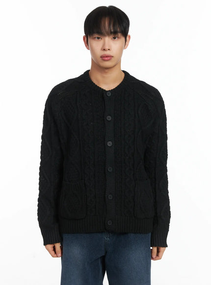basic-knit-wool-button-cardigan-id515 / Black