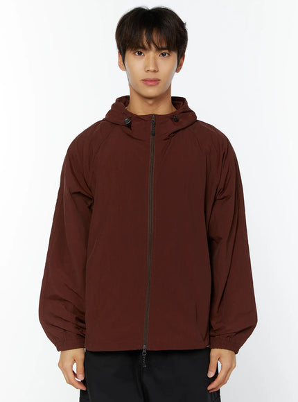 mens-hooded-windbreaker-iy514 / Brown