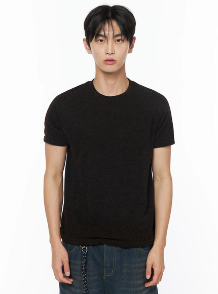 soft-crew-neck-tee-iu510 / Dark brown