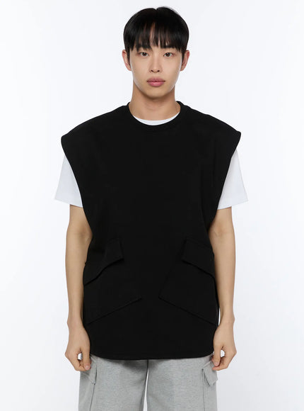 mens-big-pocket-vest-ia517 / Black