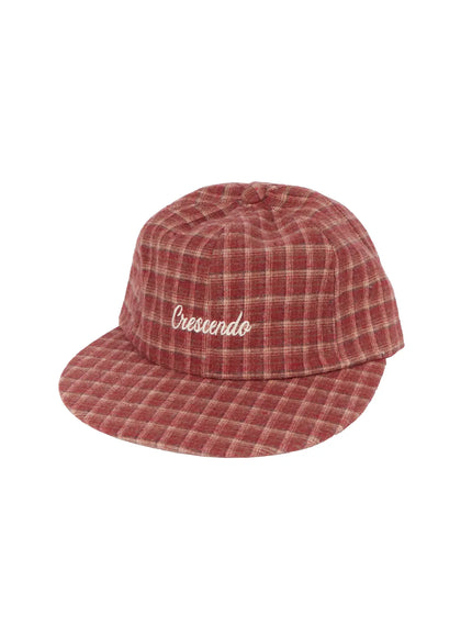 checkered-street-style-camp-hat-id523 / Red