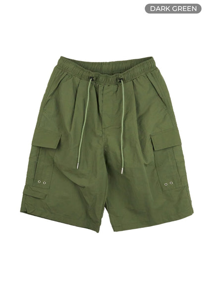 mens-cargo-cotton-shorts-il412 / Dark green