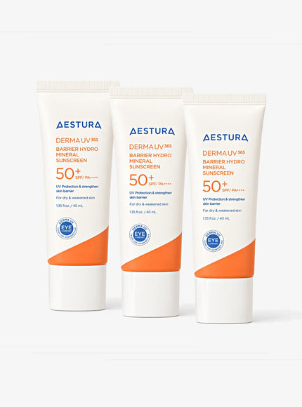 Derma UV 365 Barrier Hydro Mineral Sunscreen (SPF 50+ PA++++) Trio Set (40ml*3ea)