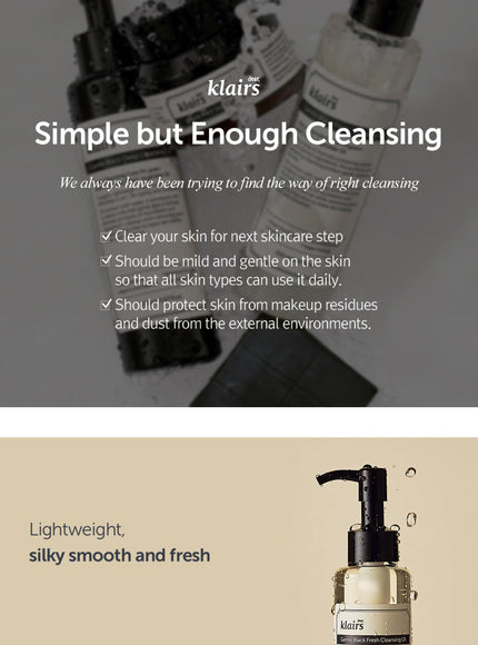 Gentle Black Fresh Cleansing Oil Trio Set (150ml*3ea)
