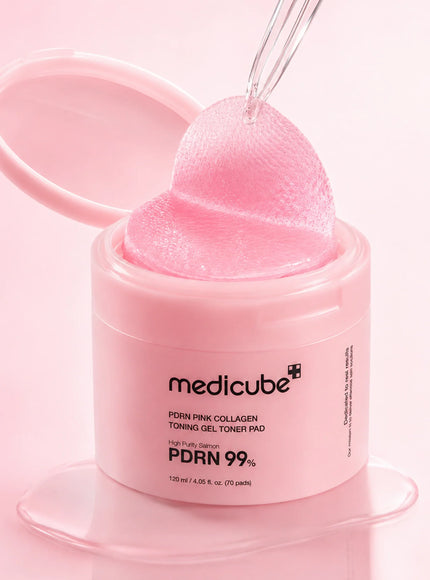 PDRN Pink Collagen Toning Gel Toner Pad (120ml / 70pcs)