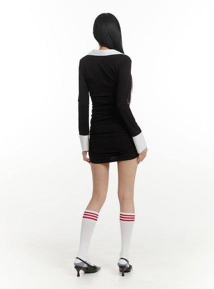 two-tone-slim-collar-mini-dress-im406