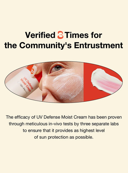 UV Defense Moist Cream SPF50+ PA++++ Trio Set (50g*3ea)