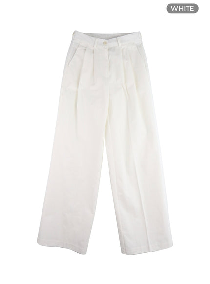 woven-straight-leg-trousers-om411 / White