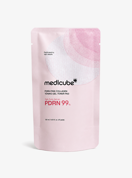 PDRN Pink Collagen Toning Gel Toner Pad (120ml / 70pcs)