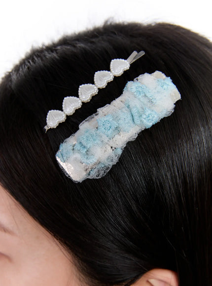 lumi-round-mood-hair-pin-set-iu527 / Blue
