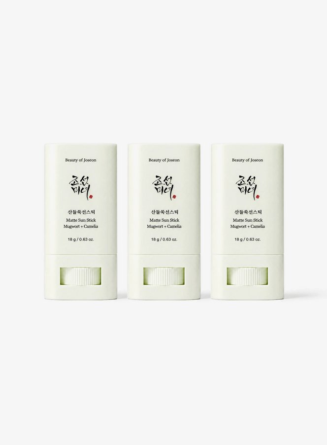 Matte Sun Stick : Mugwort + Camelia Trio Set (18g*3ea)