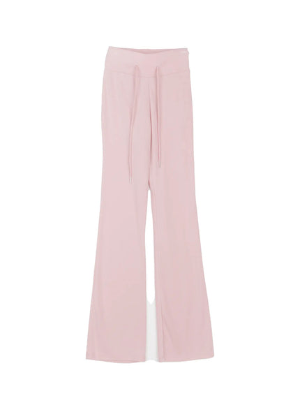 graphic-bootcut-sweatpants-co515 / Pink