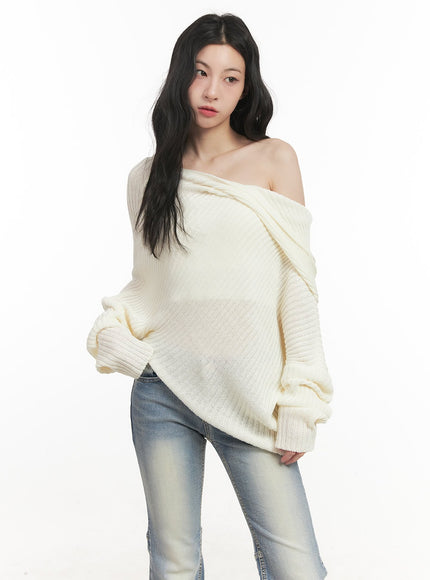 ribbed-off-shoulder-hooded-sweater-cf513