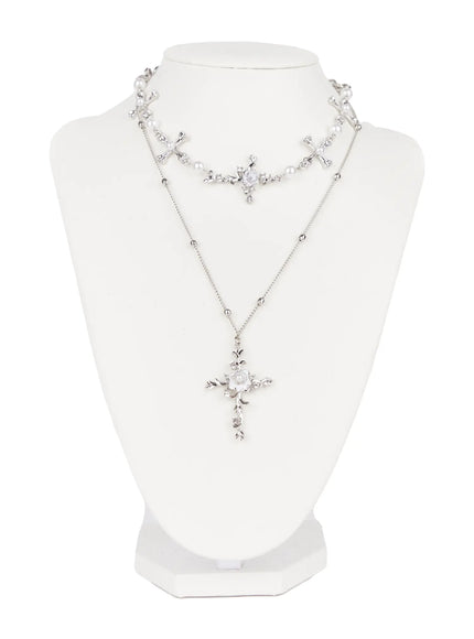 white-bloom-cross-necklace-cc1809
