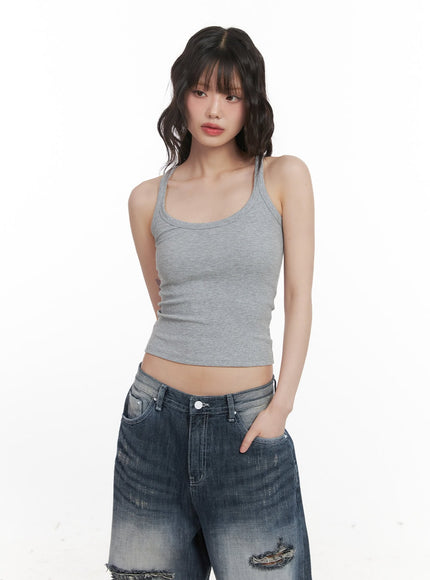 essential-crop-tank-top-cj523 / gray