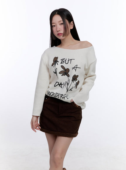 floral-graphic-one-shoulder-sweater-cj511