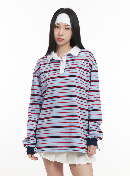 oversized-striped-long-sleeve-polo-shirt-cf514