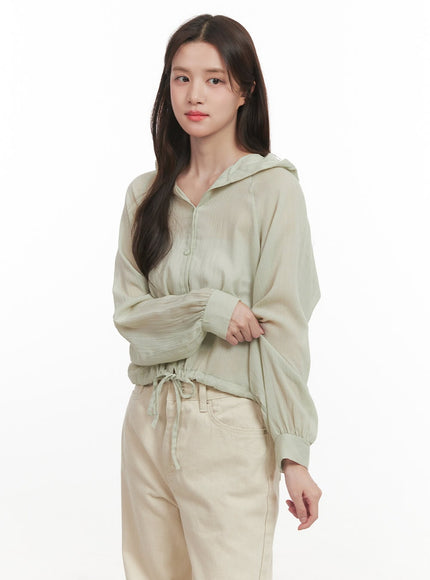 sheer-hooded-button-up-blouse-cj515